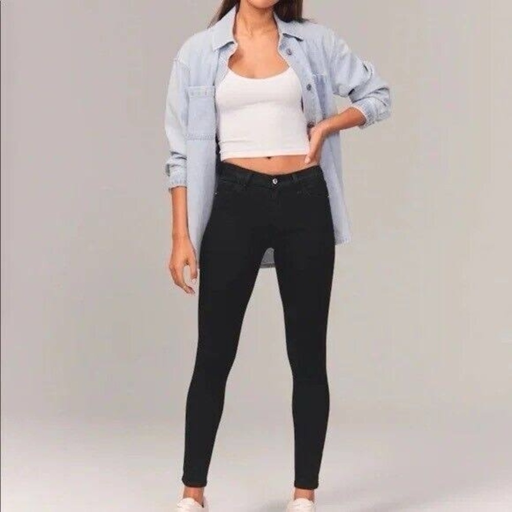 Abercrombie & fitch the super skinny mid rise jean.